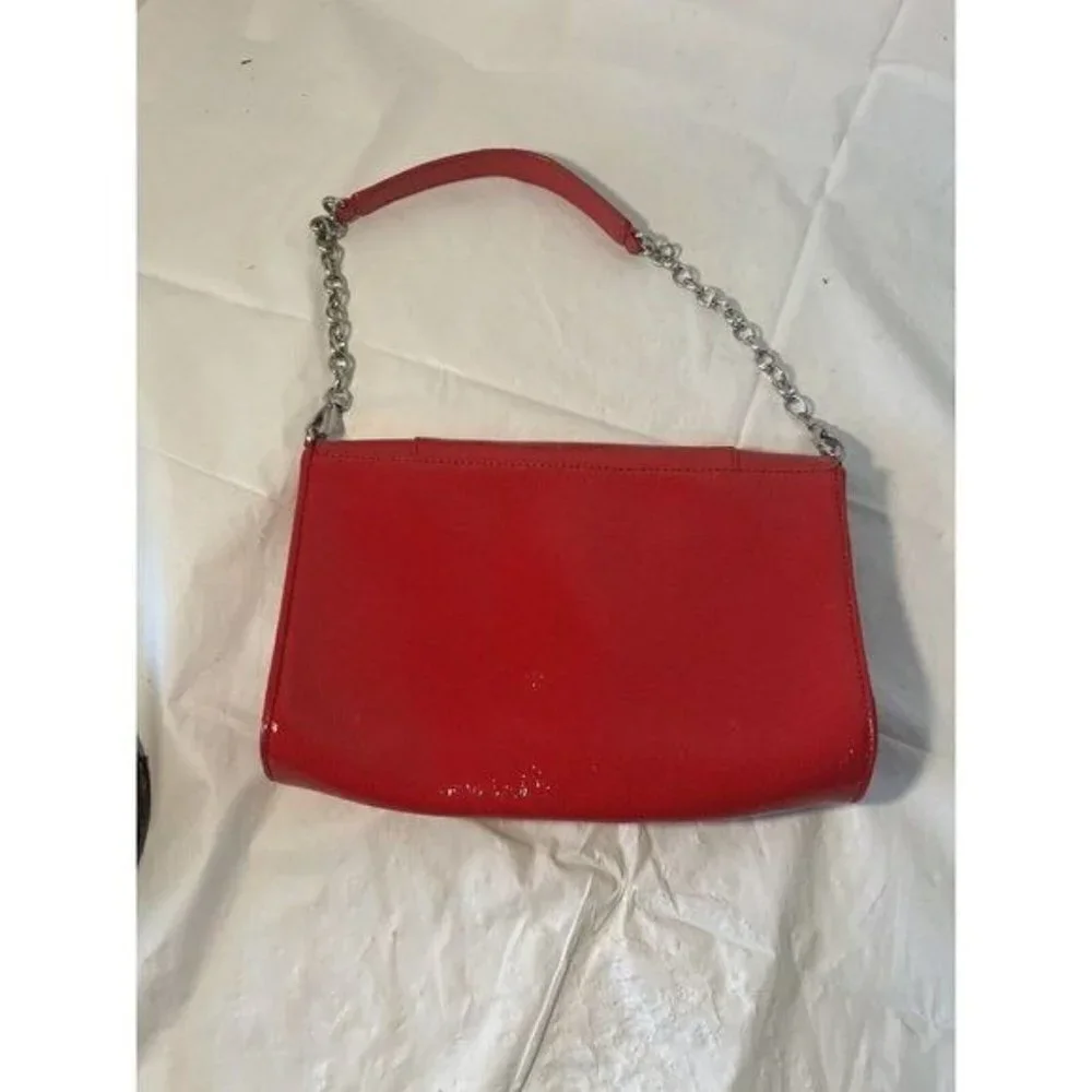 BAEKGAARD scalloped clutch chain strap purse leather Vera Bradley new